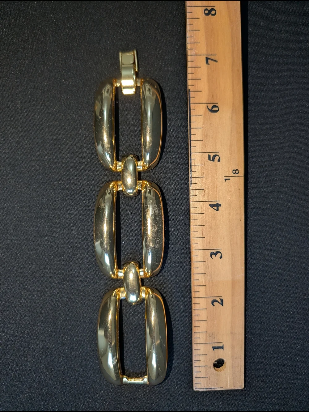 J Crew Golden Metallic Linked Chain Cuff Bracelet - Women Jewelry